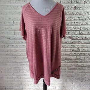 New York Laundry Pink V-Neck Top